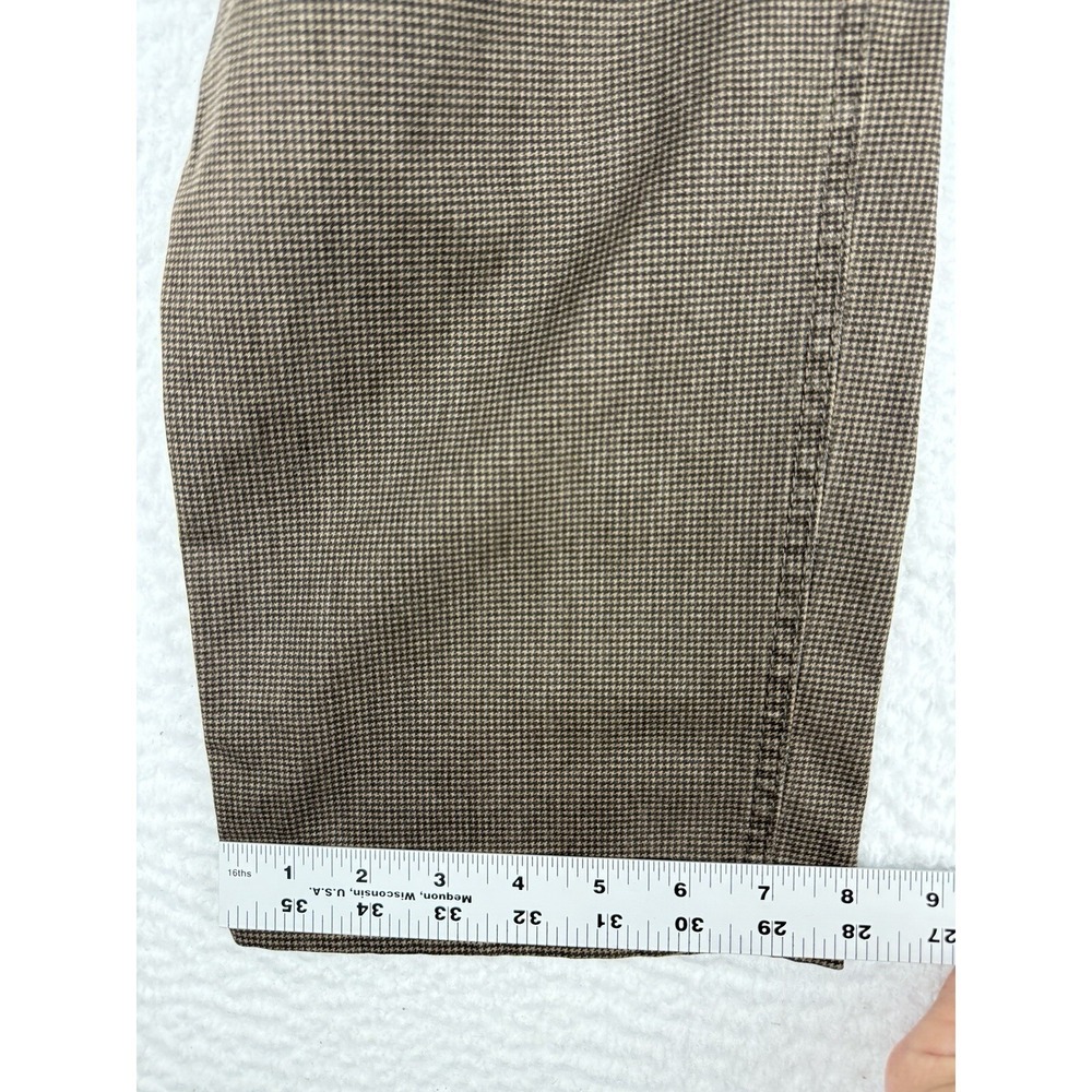 Brax Cooper Fancy Pants Mens 40x34 Regular Fit Houndstooth Tweed Brown *Read‎ - Picture 6 of 11